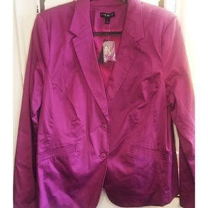 Lane Bryant Blazer in Bright Fuchsia / Purple NWT